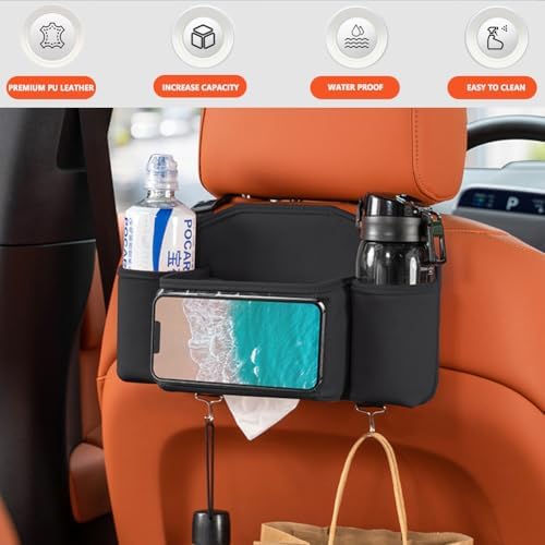 Tumecos Car Seat Back Storage Bag, Car Backseat Organizer - Image 2