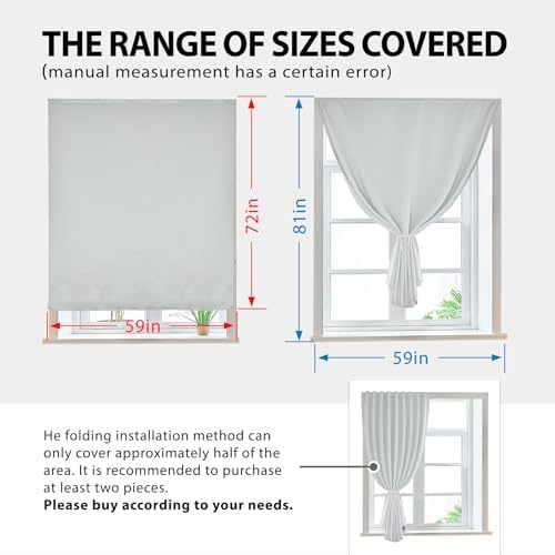 JILRON Magic Tape Stick on Portable Curtains - Image 3