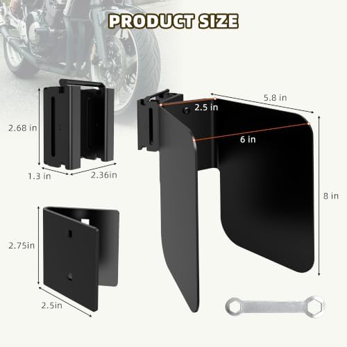 2 Pack E-Track Wheel Chock for Motorcycle – Heavy Duty Steel Dirt Bike Wheel - Image 4
