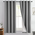 Yakamok Dove Grey 100% Blackout Curtains 63 Inches Long 50" Wide 2 Panel by Yakamok
