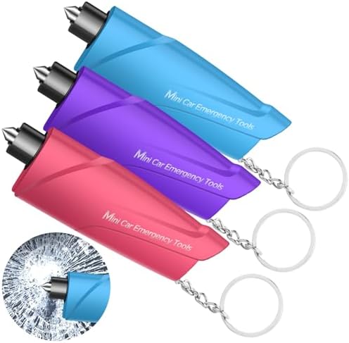RAPUDA Window Breaker Seatbelt Cutter, 3-in-1 Mini Glass Breaker, 3 Pack Car by RAPUDA