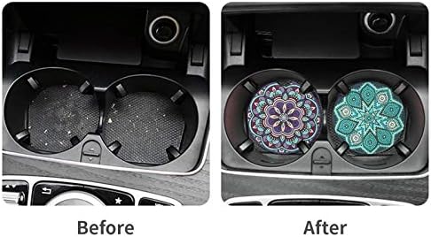 Vaincre 4 Pack Ceramic Mandala Car Coasters - Image 5