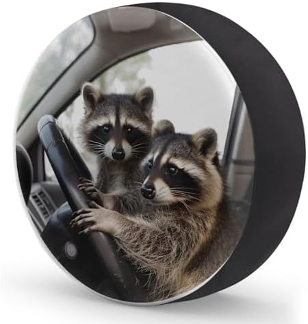 Raccoon Spare Tire Cover 15in Spare Wheel Covers Tire Storage Cover - Image 2