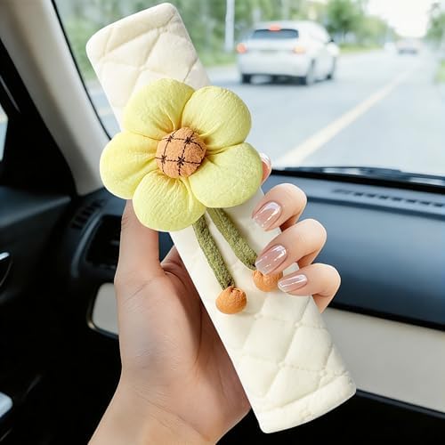 Amooca 2-Pack Braid Pattern Seat Belt Covers Shoulder Pads - Image 2