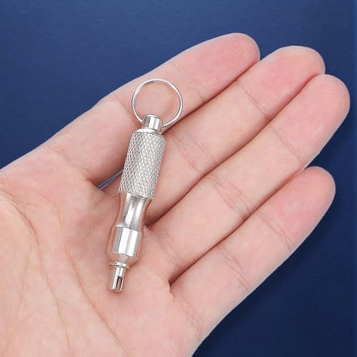 Yolev 4 Pcs Valve Core Removal Tool Keychain, Stainless Steel Tire Valve Stem - Image 7