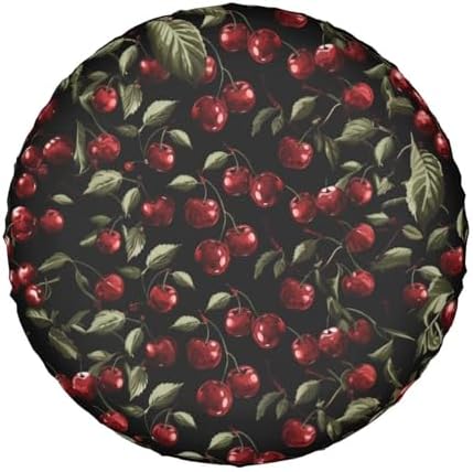 Cherry Cute Spare Tire Cover Red Fruite Universal Tire Covering Trailer - Image 7