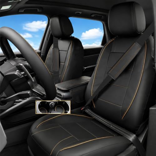 NBTEPEM 10 PCS Leather Car Seat Covers Front Seats Set, 14.5”-15'' Sporty - Image 2