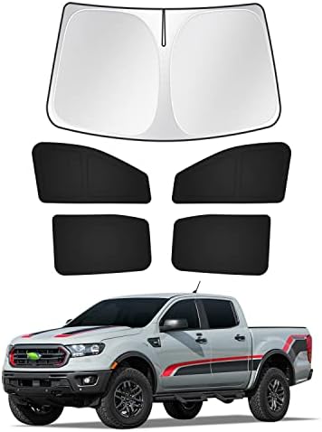 Canvcle Sunshades for 2019-2025 2026 Ford Ranger 4Door Windshield Sunshade Side by Canvcle