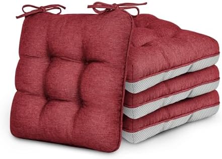 Love's cabin Memory Foam Chair Cushions Set of 4, 19 Inch by Lovescabin
