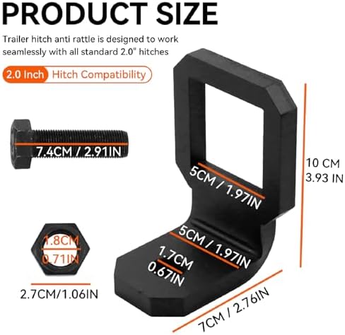 Heavy Duty 2 Inch Trailer Hitch Stabilizer - Image 4