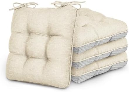 Love's cabin Memory Foam Chair Cushions Set of 4, 19 Inch by Lovescabin