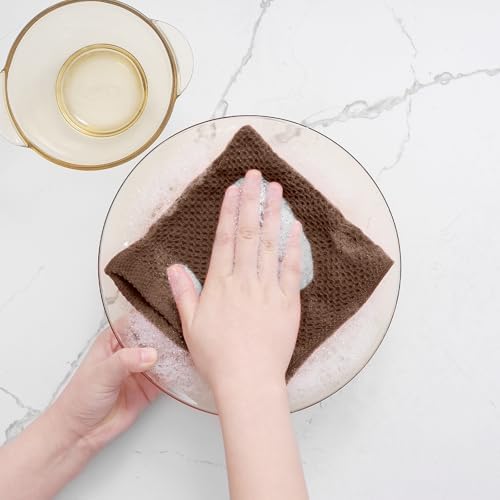 Homaxy 100% Cotton Waffle Weave Kitchen Dish Cloths 6-Pack - Image 4