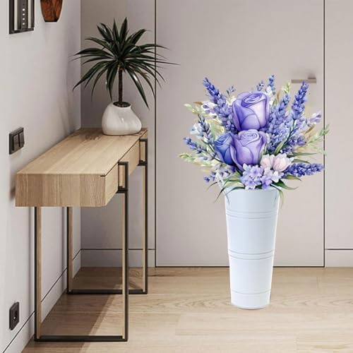 Metal Flower Storage Bucket Vintage Stand Holder - Image 4