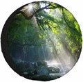 Mountain Stream and Axis Beam Spare Tire Cover 15 inch Wheel Protectors by NOMEDOGYIM