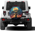 Delerain Spare Tire Cover with Backup Camera Hole Tree Moon Galaxy Wheel Covers by Delerain