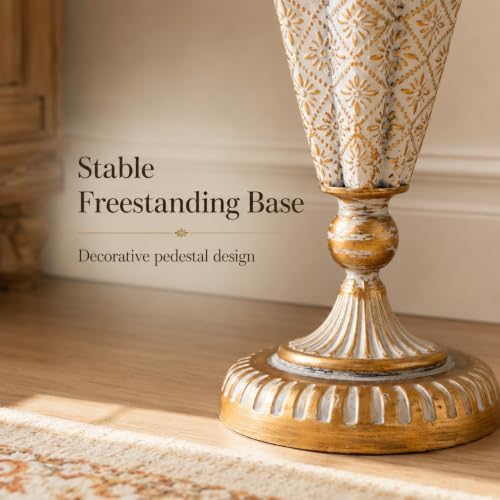 Vintage Metal Umbrella Stand for Entryway, Indoor Cane Holder - Image 6
