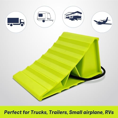 ROBLOCK 4 Pairs Wheel Chocks for Travel Trailers, Non Slip Base Heavy Duty - Image 4