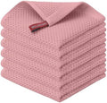 Kitinjoy 100% Cotton Waffle 6-Pack Kitchen Towels, Dried Roses by Kitinjoy