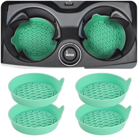 Zpana 4PCS Car Cup Holder Coasters, Silicone Non-Slip Vehicle Cup Recessed Mats by Zpana