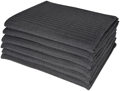Dish Towels|Kitchen Dish Cloths Two-Sided Waffle Terry|13x28 Inches 100% Cotton by CandyCottons