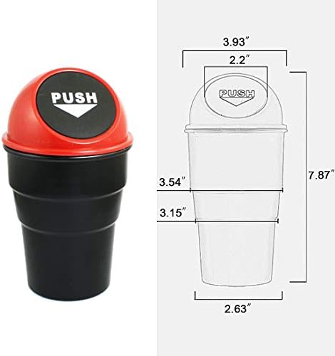 Cup Holder Trash Can, Leakproof Car Trash Can - Image 2