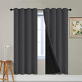 Yakamok Charcoal Grey 100% Blackout Curtains 72 Inches Long 52" Wide 2 PCS by Yakamok