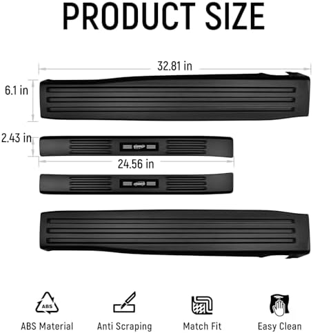 ZZEQYG 4 Pcs ABS Carbon Fiber Door Sill Protector Compatible - Image 3