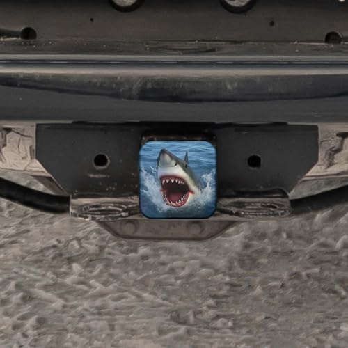 Swono Shark Trailer Hitch Tube Cover Plug Cap, Ocean Sea Huge Shake Jumping Big - Image 5