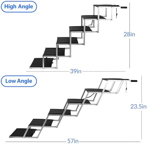 Foldable Dog Stairs for Car, 6 Steps - Image 2