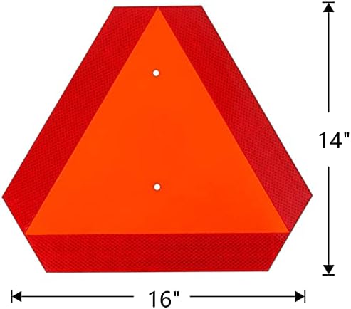 2PACK Reflective Slow Moving Vehicle Sign, Slow Moving Vehicle Triangle - Image 2