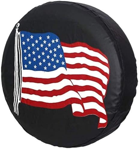 Spare Tire Cover with Flag for Jeep Liberty Wrangler by HEALiNK