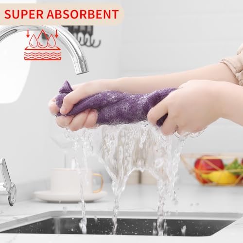 Homaxy 100% Cotton Waffle Weave Kitchen Dish Towels 4-Pack - Image 3