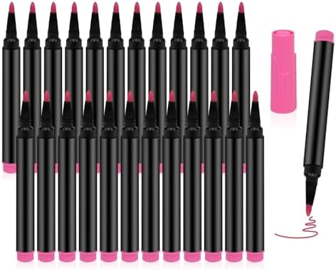 24 PCS Pink Liquid Chalk Markers Wet or Dry Erase Fine Tip Neon Pens by Unknown