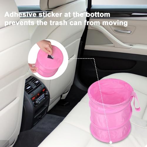 Car Trash Can, 2 Packs Mini Car Garbage Can, Collapsible Trash Bin - Image 4