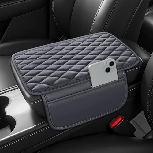 Leather Waterproof Car Armrest Console Pad by AuraSettle