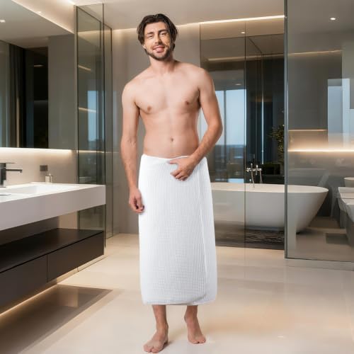 POLYTE 380 GSM Poly Blend Microfiber Quick Dry Waffle Bath Towel, 30x60 in - Image 7