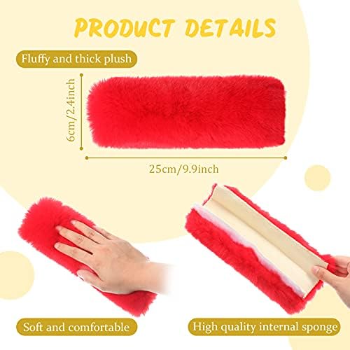 Boao 4 Pack Sheepskin Seat Belt Cover Shoulder Pad - Image 4