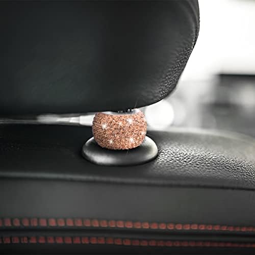 BELOMI 4 Pack Car Headrest Collars, Bling Car Head Rest Collars Rings Decor - Image 3