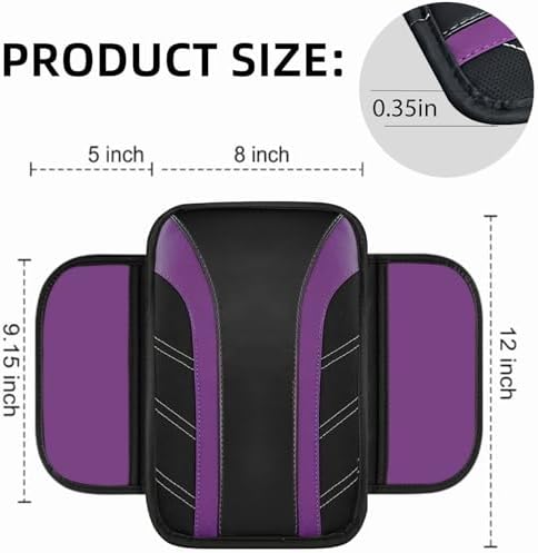 NBTEPEM 10 Pcs Purple Car Floor Mats Full Set & Sport Leather Purple Steering - Image 6