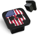 Skull USA Flag Trailer Hitch Receiver Cover Cap Head Skeleton American Star by Unknown