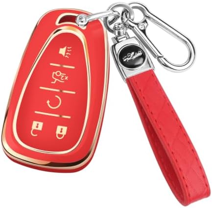 for Chevy Key Fob Cover, 5 Buttons TPU Key Cover by CARKEYCOVERforKERHXLE