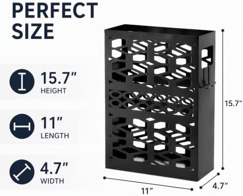 ZENFUN Rectangle Metal Umbrella Stand - Image 2