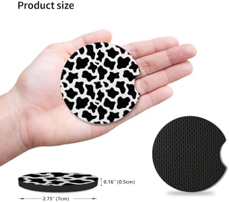 Cute Cow Print Animal Themed Black and White Cup Holders, 2 Pack Universal - Image 4