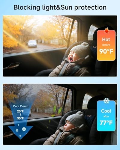 Car Window Shade for Toyota Corolla 2019-2024, 2 Pack UV & Glare Protection - Image 3