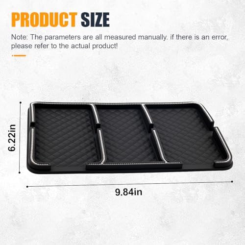 YoRise Bling Rhinestone Car Dashboard Mat - Image 2
