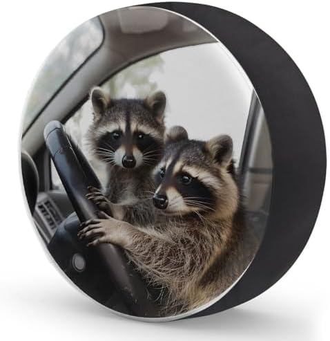 Raccoon Spare Tire Cover 16in Spare Wheel Covers Tire Storage Cover - Image 2