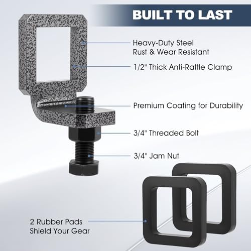 Anti Rattle Hitch Clamp 2 Inch & 2.5 Inch Heavy Duty Steel Hitch Tightener - Image 4