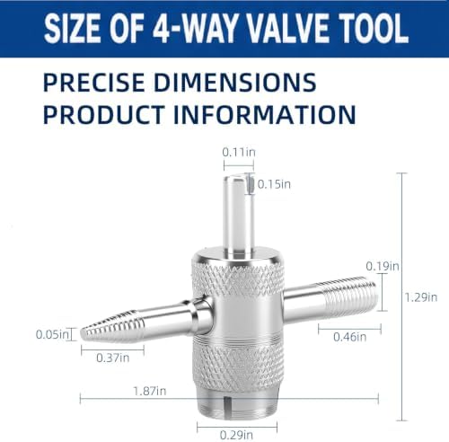 4PCS 4-Way Valve Core Tool Tire Valve Stem Tool - Image 2