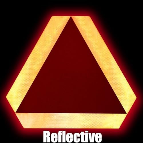 Slow Moving Vehicle Triangle Reflective Sticker, 9.6" x 8.3", 2 Pack - Image 4