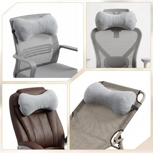 1Pc Neck Headrest Pillow for Recliner Armchairs, Bone Shaped Chair Head Cushion - Image 5
